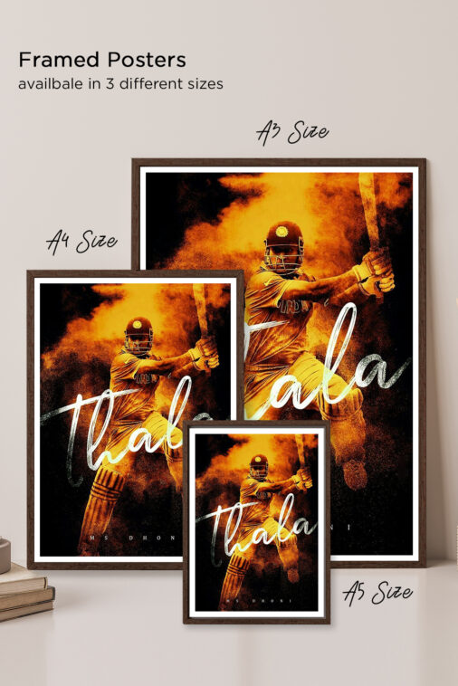Thala Superstar Ms Dhoni Cricket Sports Poster Collection - Image 6