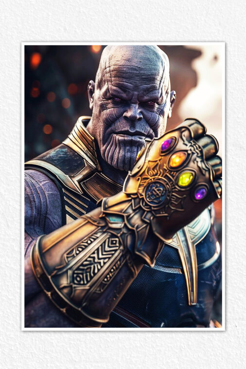 Thanos Mcu Infinity Gauntlet Power Movie Poster Marvel Collection