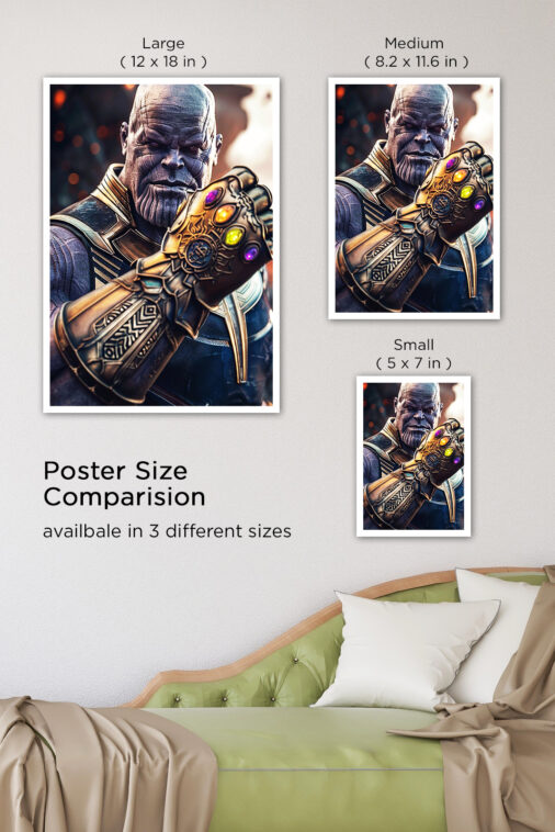 Thanos Mcu Infinity Gauntlet Power Movie Poster Marvel Collection - Image 8
