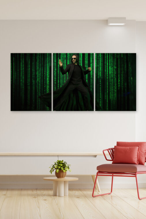 The Matrix Resurrections - Neo in Futuristic City Ultrawide Poster - Image 3