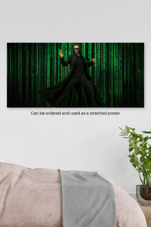 The Matrix Resurrections - Neo in Futuristic City Ultrawide Poster - Image 4