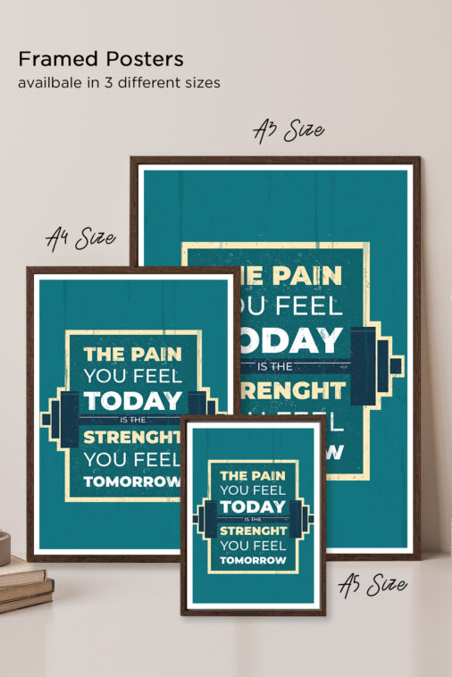 The Pain You Feel Today Is The Strength You Feel Tomorrow Motivation Poster - Image 6
