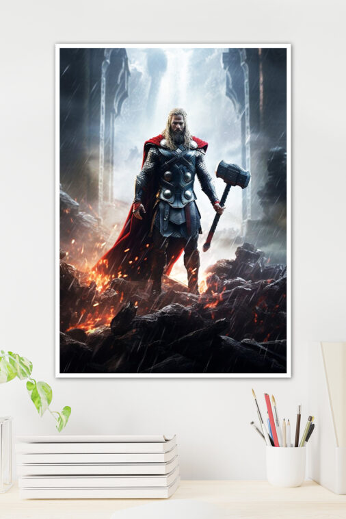Thor God Of Thunder Mjollnir Poster Marvel Collection - Image 3