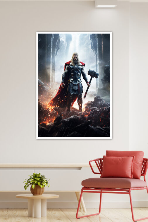 Thor God Of Thunder Mjollnir Poster Marvel Collection - Image 4
