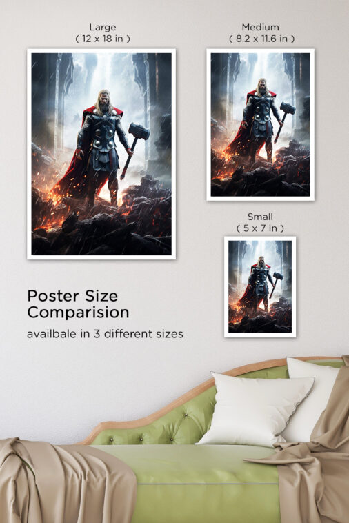 Thor God Of Thunder Mjollnir Poster Marvel Collection - Image 8