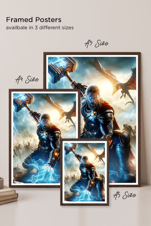 Thor Mjollnir Fire Ruins Poster Marvel Collection - Image 6