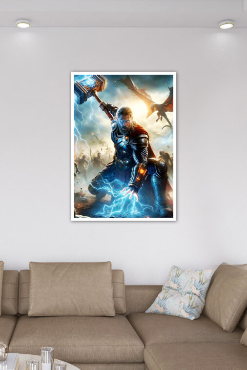 Thor Mjollnir Fire Ruins Poster Marvel Collection - Image 7