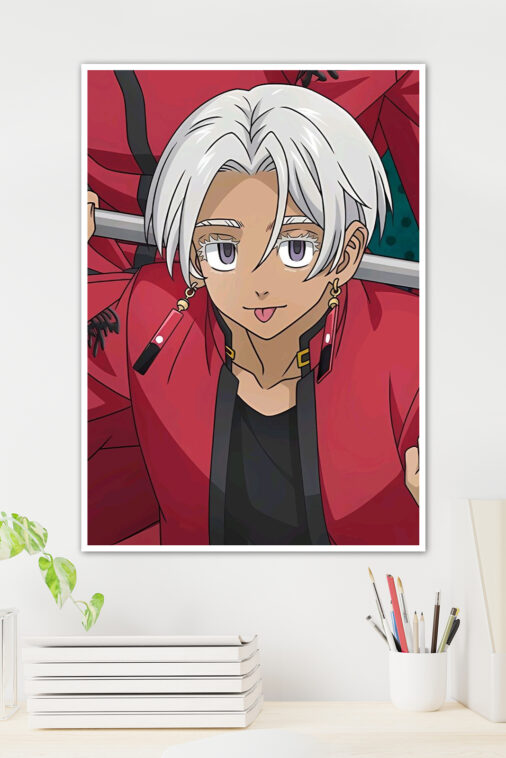 Tokyo Revengers: Hanma Shuji Close-up Tongue Out Poster - Image 2
