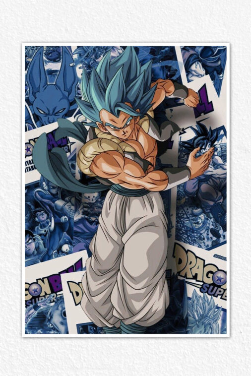 Vegata Blue Hair Comic Poster Dragon Ball Z