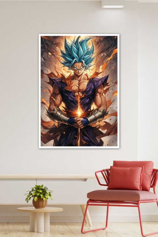 Vegata Fire Flame Power Poster Dragon Ball Z - Image 3