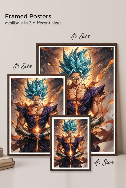 Vegata Fire Flame Power Poster Dragon Ball Z - Image 5