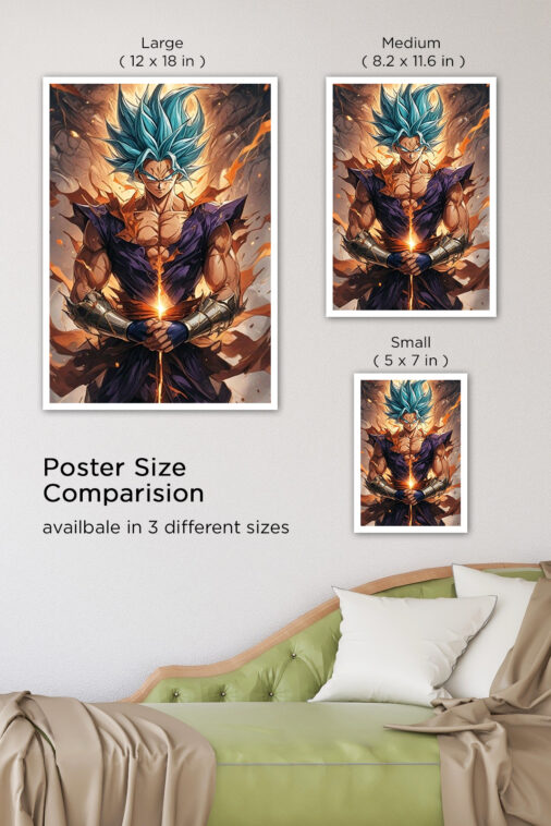 Vegata Fire Flame Power Poster Dragon Ball Z - Image 7