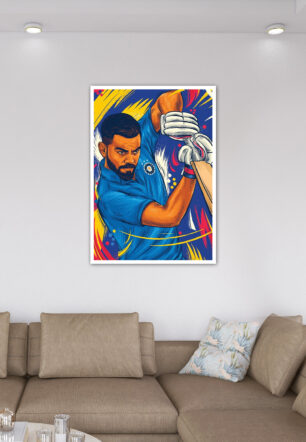 Virat Kohli The Striker Cricket Sports Poster Collection - Image 6