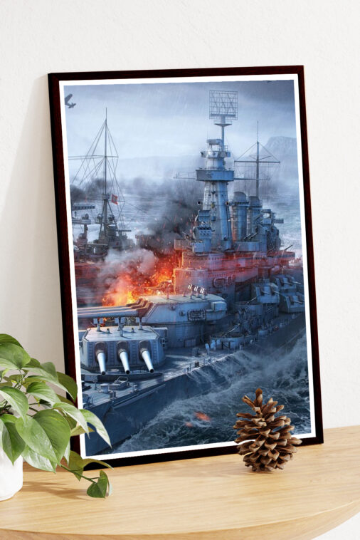 Warship Afloat At The War Front Warcraft Poster Collection - Image 4