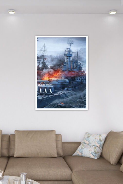 Warship Afloat At The War Front Warcraft Poster Collection - Image 6