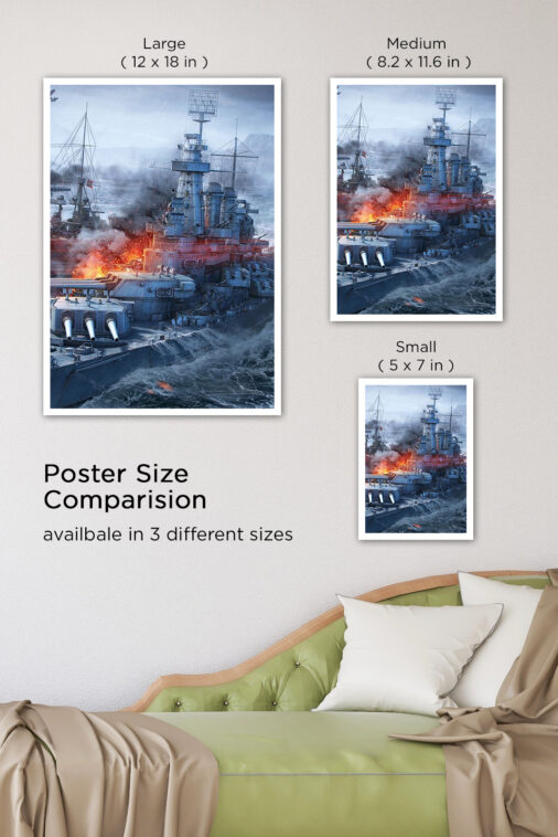 Warship Afloat At The War Front Warcraft Poster Collection - Image 7