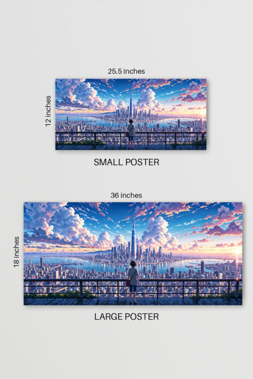 Anime Boy Watching City Sunset River Poster The Uncollectible - Image 5