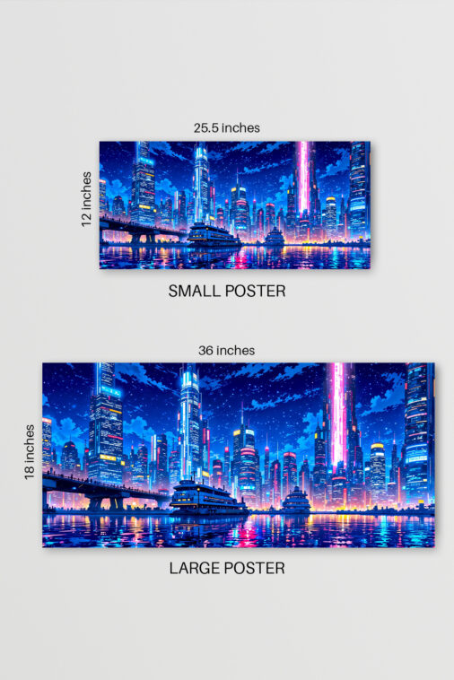 Anime Futuristic City Night Skyline Poster The Uncollectible - Image 5