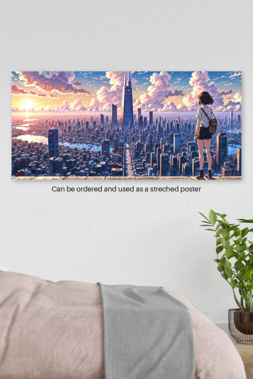 Anime Girl Watching City Sunrise Poster The Uncollectible - Image 4