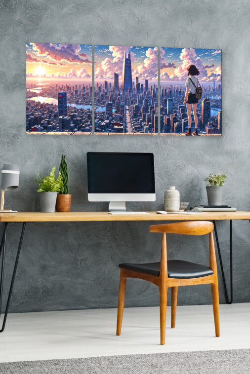 Anime Girl Watching City Sunrise Poster The Uncollectible - Image 5