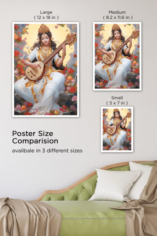 Saraswati Goddess Knowledge Music Cultural Poster - Image 7