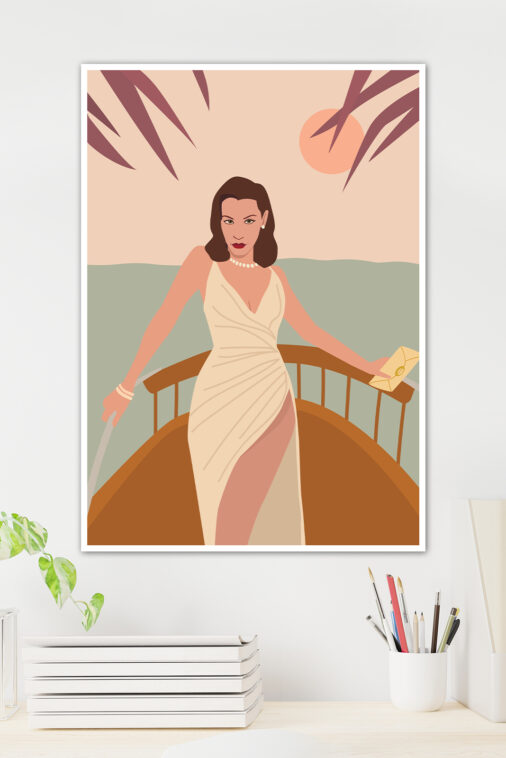 Fashionable Woman in Frock with Purse Aesthetic Poster | The Uncollectible - Image 2