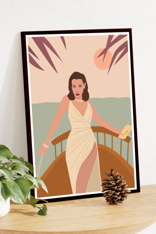 Fashionable Woman in Frock with Purse Aesthetic Poster | The Uncollectible - Image 4