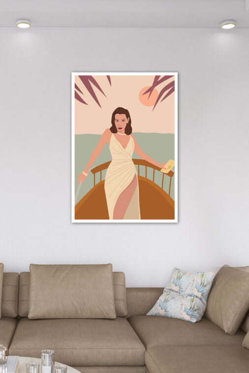 Fashionable Woman in Frock with Purse Aesthetic Poster | The Uncollectible - Image 6