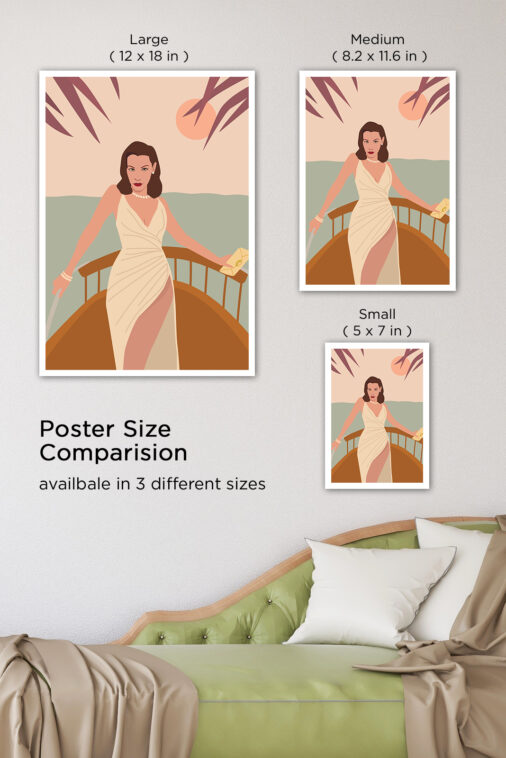 Fashionable Woman in Frock with Purse Aesthetic Poster | The Uncollectible - Image 7